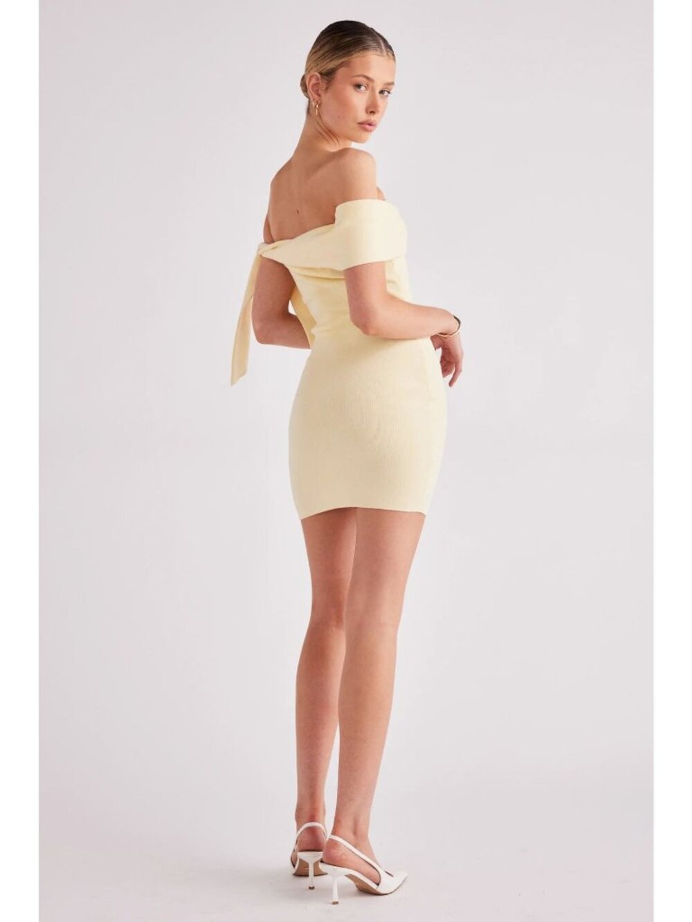 SNDYS Jaymes Mini Dress in Panna Cotta Medium New Womens Knit - Picture 13 of 15